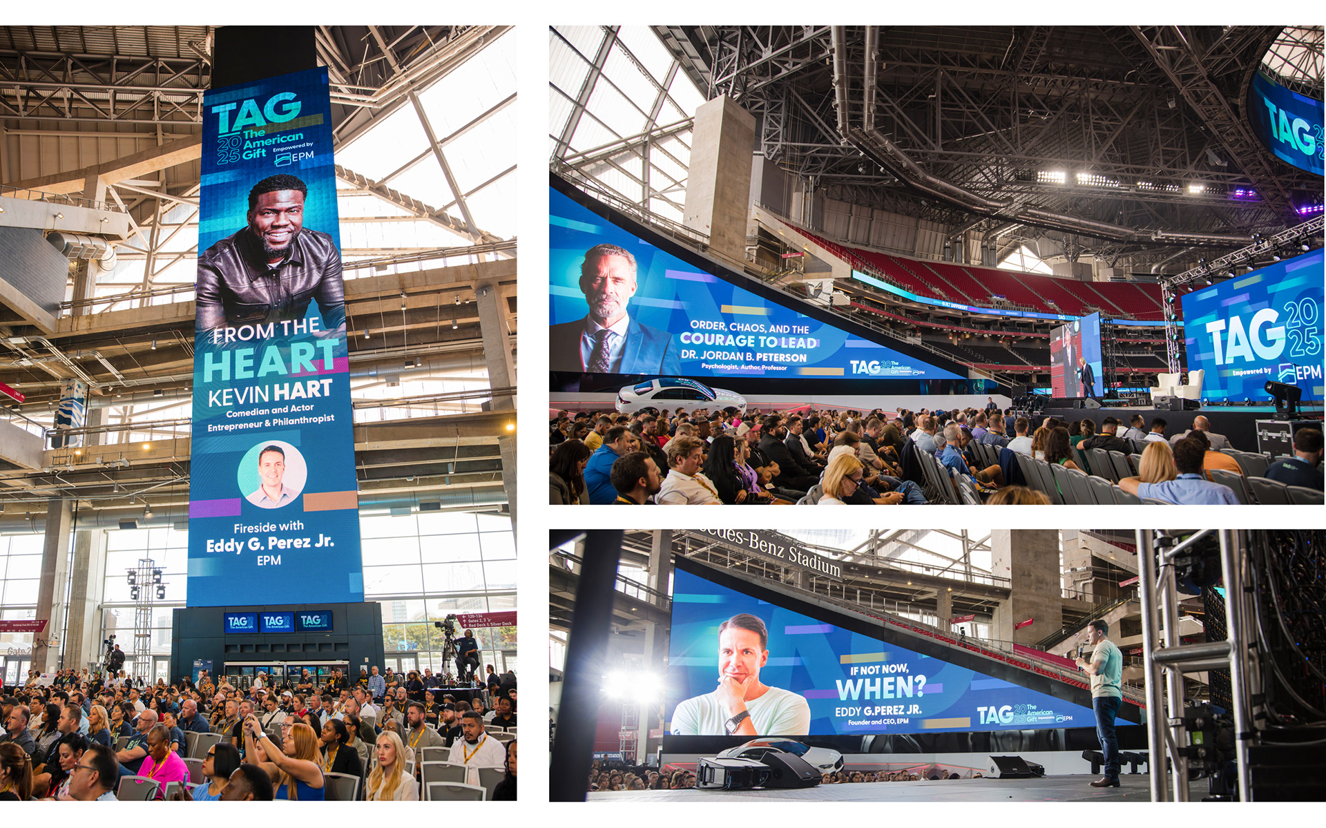 TAG Conference environmental graphics inside Mercedes-Benz Stadium